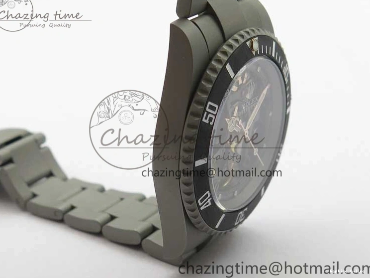 0522 Submariner 116610 Andrea Pirlo Sandblasted ROF Best Edition Carbon Bezel on Skeleton DIal SA TimelessDesign 2789